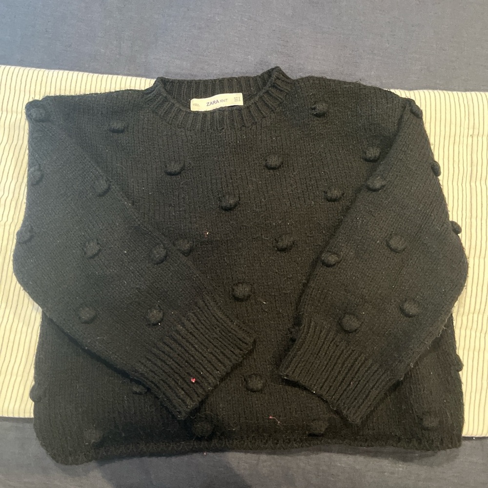 Zara Black Knit Pullover
